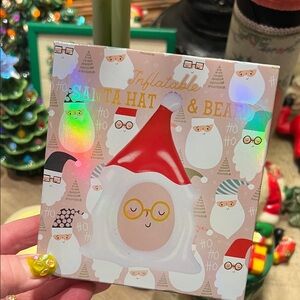 Paper Source Inflatable Santa Hat & Beard - Red and White